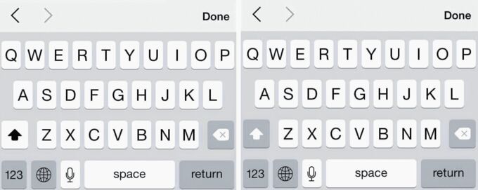 Can you tell which one of these keyboards will input uppercase or lowercase letters?